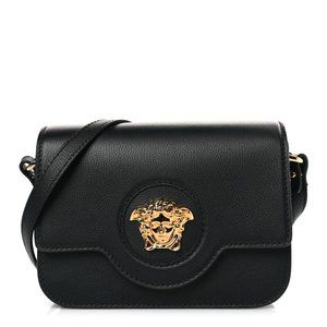 AUTHENTIC VERSACE Black Leather Shoulder Bag